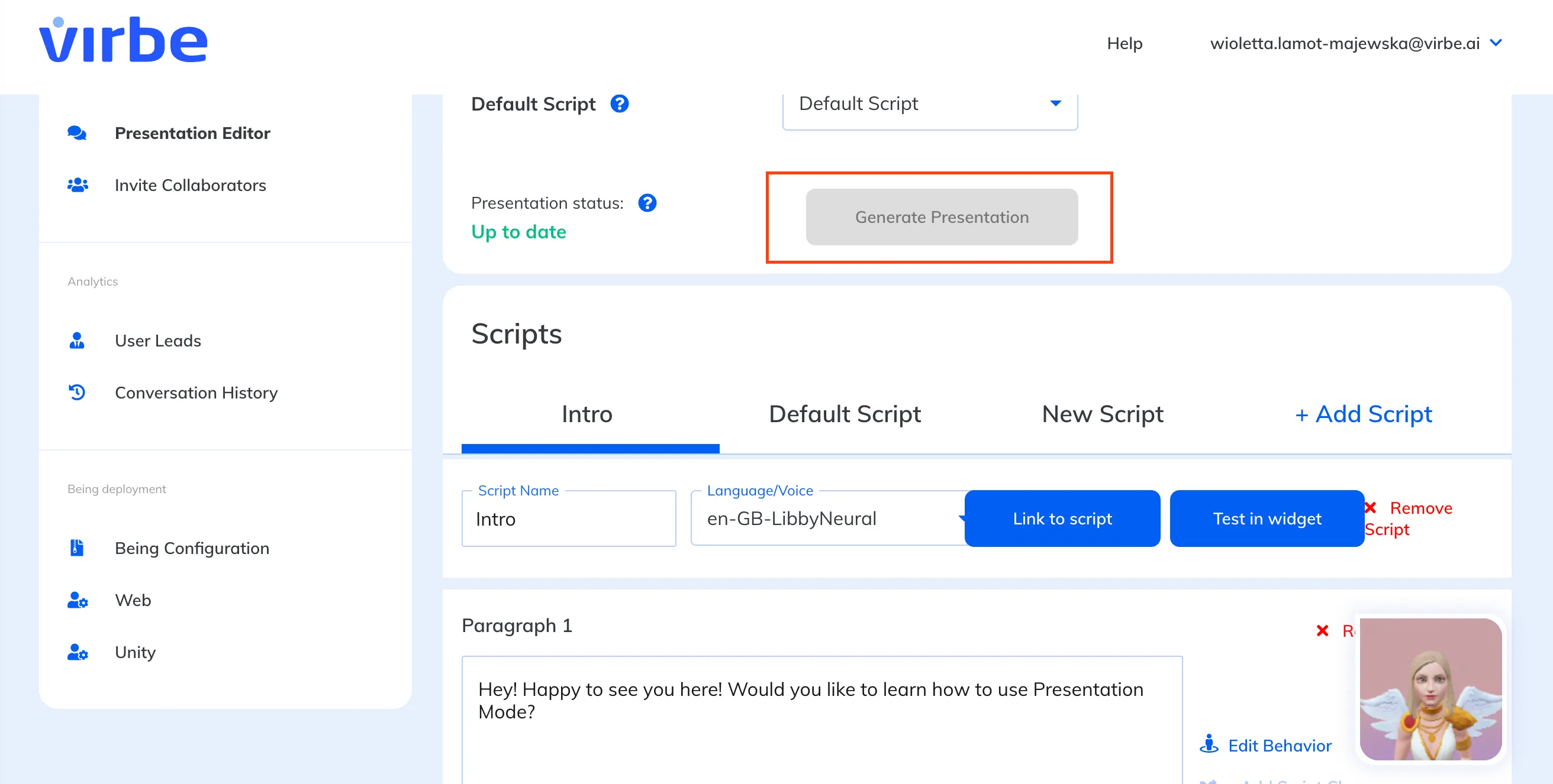 Virbe Presentation Editor