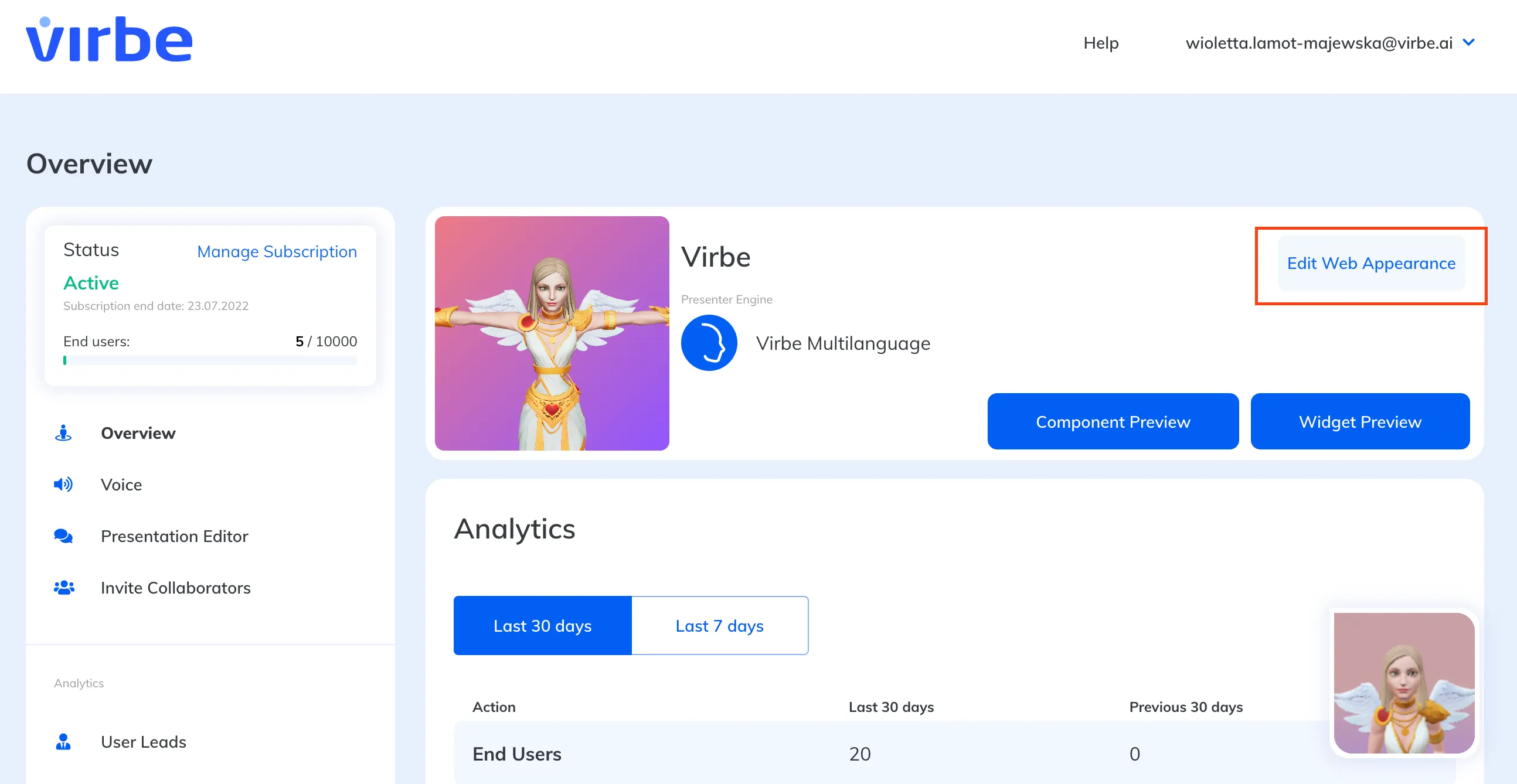 Virbe Hub Overview