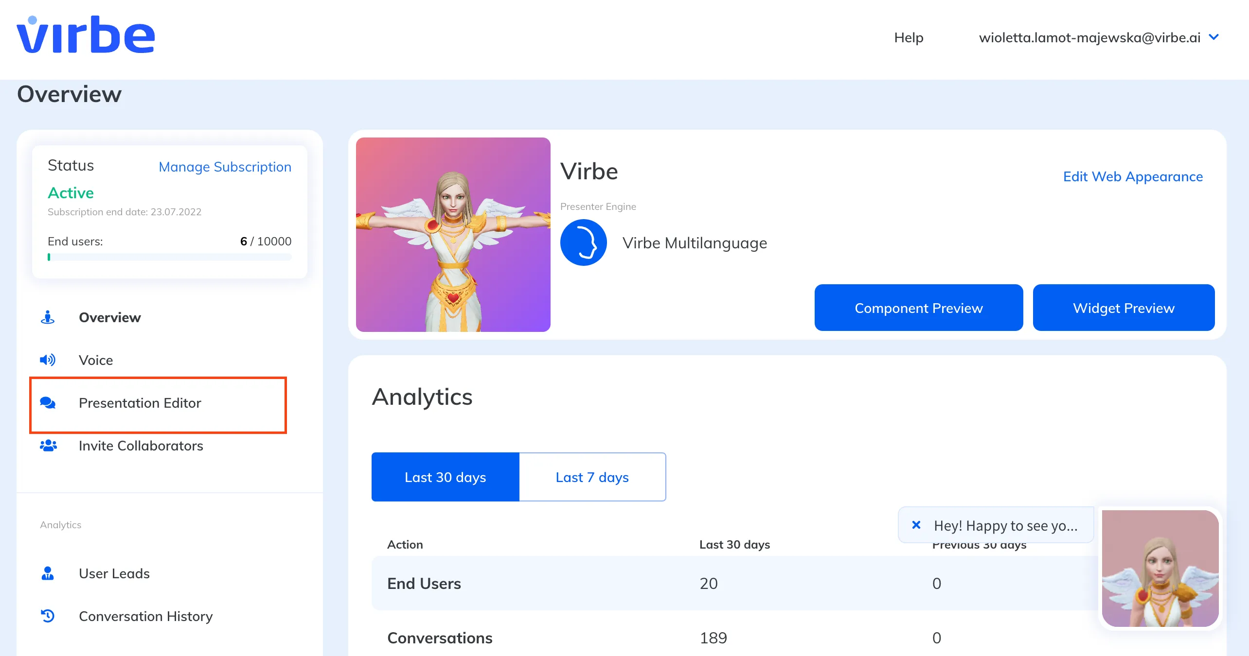 Virbe Hub Overview